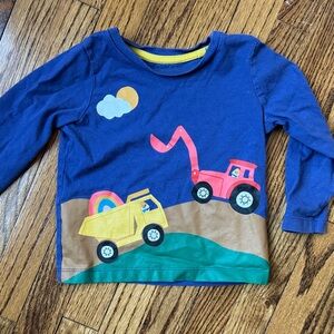 Baby Boden Navy Kids Construction Truck Long Sleeved Top 12-16M